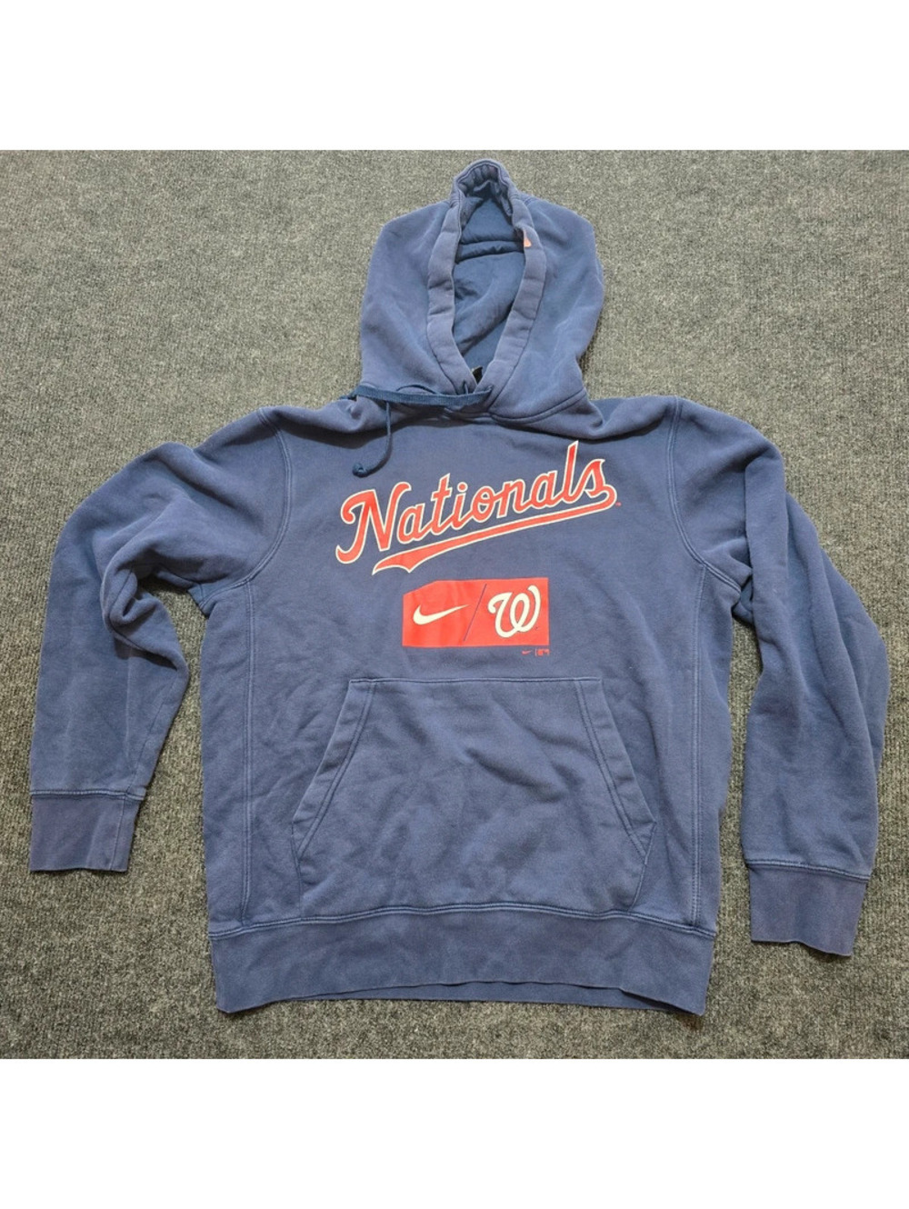 Nike Washington Nationals MLB Pullover Hoodie Sweatshirt Navy Blue Mens M